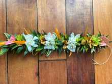Load image into Gallery viewer, Wedding Pack - Haku/Flower Crown for Bride, Maile Ti Leaf Lei for Groom